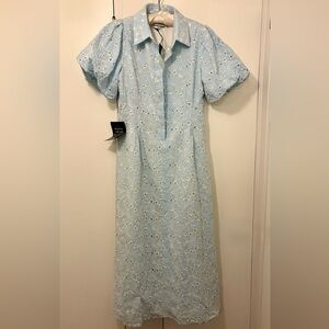 Tuckernuck Sky Blue Eyelet Midi Delaney Dress